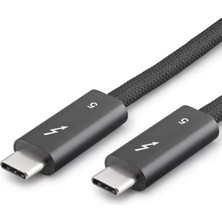 Uravas Store Type-C Thunderbolt 5 120 Gbps 240W 16K 60 Hz Şarj ve Data Kablosu 1 M Siyah HDX7891