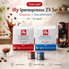 Illy Iperespresso Kapsül Kahve 2’li Set – Classico + Decaffeinato 36 Kapsül