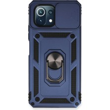 Mi 11 Lite Kılıf Pars Lens Yüzüklü Silikon - Lacivert