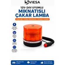 Sviesa Mıknatıslı Çakar Lamba Turuncu LED Tepe Lambası 12V-24V