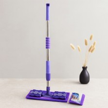 Uravas Store Mandallı Palet Mop Mikrofiber Paspas Metal Uzayan Sap 70-107 cm 360°