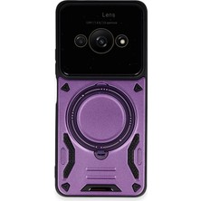 Poco C61 Kılıf Joy Lens Standlı Kapak - Mor