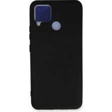 Realme C15 Kılıf Nano Içi Kadife Silikon - Siyah