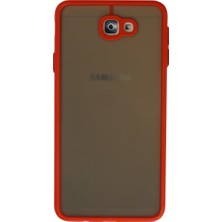 Galaxy J7 Prime Kılıf Montreal Silikon Kapak - Kırmızı