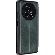 Realme 12 5g Kılıf Flip Cover - Koyu Yeşil