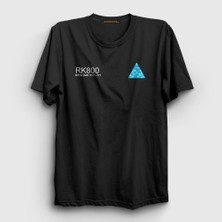 Presmono Unisex Siyah Connor Rk800 Detroit Become Human Oyun T-Shirt