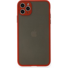 iPhone 11 Pro Max Kılıf Montreal Silikon Kapak - Kırmızı