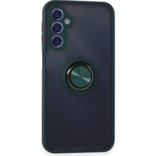 Galaxy M34 5g Kılıf Montreal Yüzüklü Silikon Kapak - Yeşil