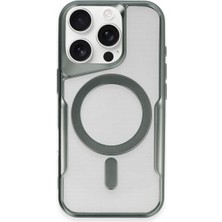 iPhone 16 Pro Max Kılıf Boyi Magsafe Silikon Kapak - Yeşil