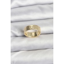 Arzino Gold Renk Model Kadın Yüzük