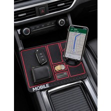 Uravas Store Araç Içi Telefon Standlı Kaydırmaz Silikon Organizer Mat Konsol Düzenleyici