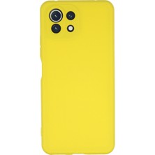 Mi 11 Lite Kılıf Nano Içi Kadife Silikon - Sarı