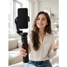 Stylmenplus 360° Aı Akıllı Takipli Selfie Stick Gimbal Stabilizatör Bluetooth Kumandalı Uzayabilir Telefon Tripodu