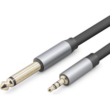 Pazarcan Metal 3.5mm To 6.35MM Gitar Kablosu 3 M Siyah