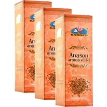 Karden 3 Kutu Anason Aroması Doğal Aroma Verici 250 cc x 3 Cam Şişe Anason Aroma Yağ Anoson