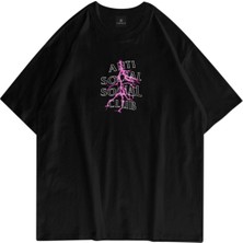 Tarzsokak Unisex Anti Social Club Siyah Tshirt