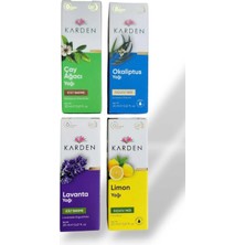 Karden Yağ Seti 4'lü (Lavanta Yağı 20ML, Okaliptus Yağı 20ML ,limon Yağı 20 Ml, Çay Ağacı Yağı 20ML)