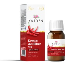 Karden Kırmızı Acı Biber Yağı 50 ml