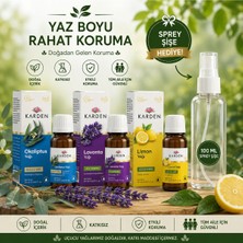 Karden Lavanta-Okaliptus-Limon Yağı Seti - Yaz Boyu Koruma Seti