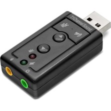Pazarcan USB Harici Ses Kartı 7.1 Siyah