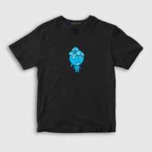 Presmono Unisex Çocuk Siyah Ateş Ve Su Oyun Watergirl Sevgili T-Shirt