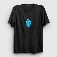 Presmono Unisex Siyah Ateş Ve Su Oyun Watergirl Sevgili T-Shirt