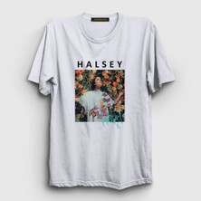 Presmono Unisex Beyaz Poster Love And Power Halsey T-Shirt