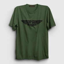 Presmono Unisex Haki Logo Maverick Tom Cruise Pilot Film Top Gun T-Shirt