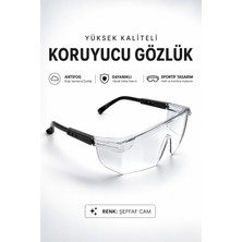 Empressco Iş Güvenlik Gözlüğü Antifog Buğulanmaz Ayarlı Çapak Koruyucu Gözlük S400 Şeffaf