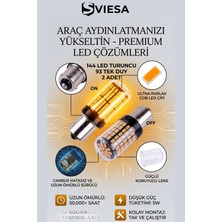 Sviesa 144 LED Turuncu 93 Tek Duy Oto Sinyal Ampulü 2 Adet