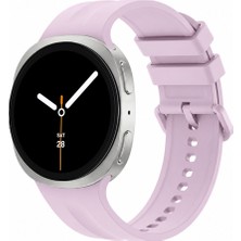 Sneezy Samsung Galaxy Watch 8 44MM 40MM Ile Uyumlu Oluklu Silikon Kordon Ayarlanabilir Spor Saat Kayışı