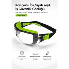 Empressco Iş Güvenlik Gözlüğü Buğulanmaz Ipli Lazer Uv Koruyucu Toz Korumalı Gözlük Silikon Kulaklık Şeffaf