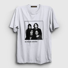Presmono Unisex Beyaz Band My Bloody Valentine T-Shirt