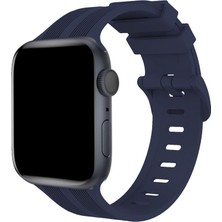 Fırsatkolik Watch 38MM KR408 Çizgili Silikon Kordon - Lacivert