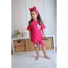 Fao Shop 7 - 24 Fao Shop 7-24 Pembe Kız Çocuk 2’li Takım (Tavşan Figürlü Baskılı)