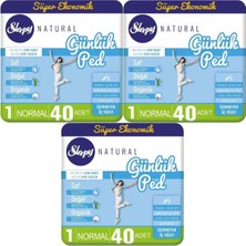 Uravas Store Sleepy Natural Günlük Ped Normal 40X3 120 Adet