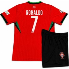 Mmt Spor Ronaldo Portekiz 2026/2027 Yeni Sezon 7 Numara Yeni Çocuk 2 Li Set Forması Kırmızı