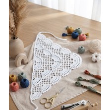 Hayal Çanta Kadın Ekru Vintage Yazlık Triko Saç Bandana