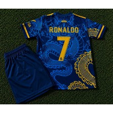 Mmt Spor R.e.a.l Madridd Cristiano Ronaldo Lacivert Dragon Özel Konsept Çocuk Forması 2li Set 7numara