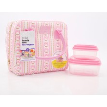 My Balli Store Fit & Fresh Termal Beslenme Çantası Seti - Pembe Fiyonklu Isı Yalıtımlı Yemek Çantası ve Saklama Kapları⁠