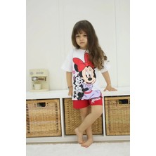 Fao Shop 7 - 24 Fao Shop 7-24 Kırmızı Kız Çocuk 2’li Takım (Karekter Figürlü Baskılı)