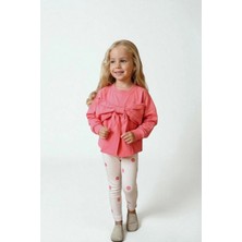Fao Shop 7 - 24 Fao Shop 7-24 Kız Çocuk Desenli Sweatshirt Tayt Takımı Rahat Esnek Kumaş