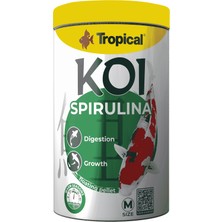 Tropical Koi Spirulina Pellet Size M 1000 ml 320 gr Kutu Yem