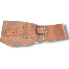 Yılday Gür Butik Norielle Çift Tonlu Deri Kemer - Bohem Tarz Tasarım - Standart Beden