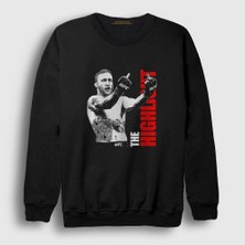 Presmono Unisex Siyah Finger Ufc Mma Justin Gaethje Sweatshirt