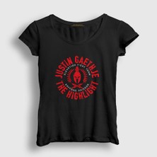 Presmono Kadın Siyah Highlight Ufc Mma Justin Gaethje T-Shirt