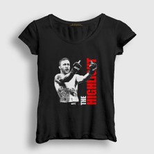 Presmono Kadın Siyah Finger Ufc Mma Justin Gaethje T-Shirt