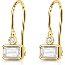 Duyum Gold Gia Baget Taşlı Sallantılı Altın Küpe 14 Ayar