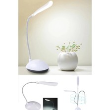Moontime Alaçatı Mini Akrobat Pilli LED Masa Lambası Beyaz Spiral Çalışma Lambası