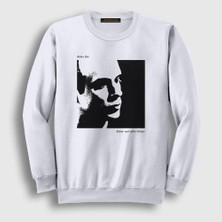 Presmono Unisex Beyaz Before And After Science Brian Eno Sweatshirt
